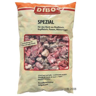 DIBO Frostfutter Spezial Kopffleisch & Blaettermagen – 20 kg, 10  Beutel je  2.000 g, lose rollend
