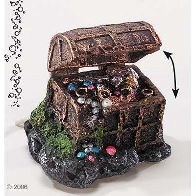 Schatztruhe Treasure Aquariumdeko - Groesse L 13 x B 10 x H 11 cm