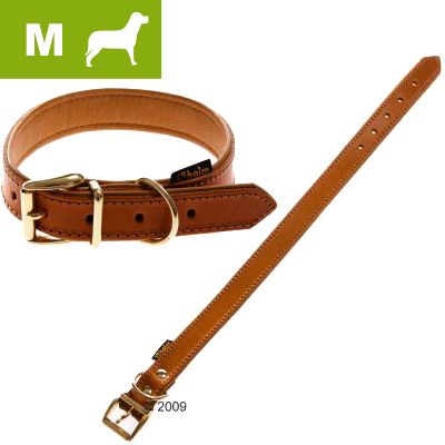 Heim Lederhalsband Buffalo, cognac, Groesse 55 - Halsumfang 40 - 50 cm