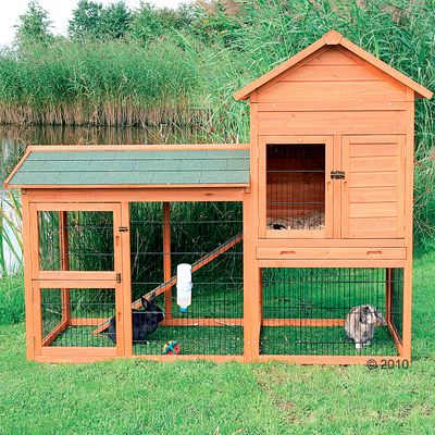 Trixie Kaninchenstall Natura 120 Exklusiv - L 199 x B 93 x H 146 cm (3 Pakete*)