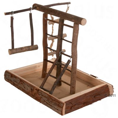Holzspielplatz Natural Living fuer Sittiche - L 28 x  B 22 x H 25