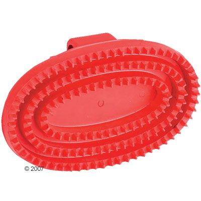 Gummistriegel Junior zur Pferdepflege - rot