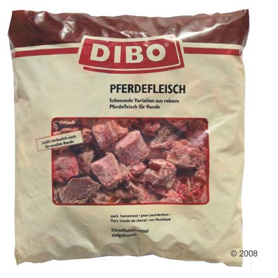 DIBO Frostfutter Pferdefleisch - 20 kg, 20  Beutel je  1.000 g, lose rollend