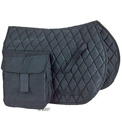 Wanderreitschabracke mit Satteltaschen - schwarz