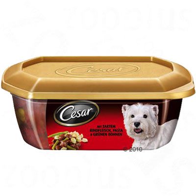 Cesar Multi-Menu Adult 6 x 280 g - chicken beef brown rice & garden vegetables