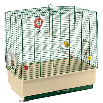 Ferplast Budgie Cage Rekord 4 Green - Beige tray green mesh