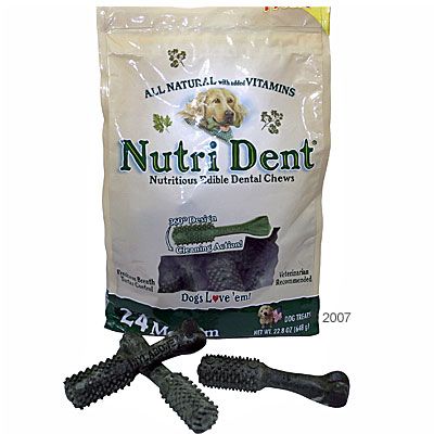 Nylabone Nutri Dent Teeth Cleaning Dog Treats - Value pack large (12 pieces)