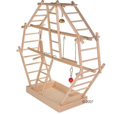 Trixie Wooden Ladder Playground Large - Dimensions 44.5cm x 17.5cm x 42cm