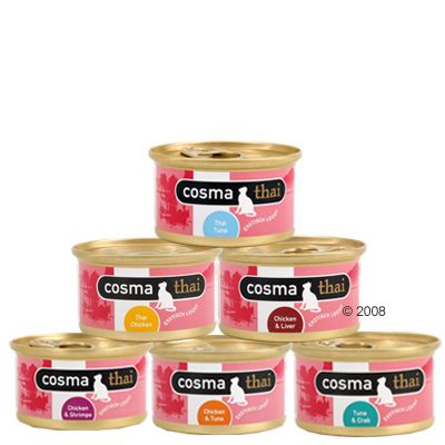 Cosma Thai in Jelly Assorted Trial Packs - 6 x 170 g with 4 assorted flavours