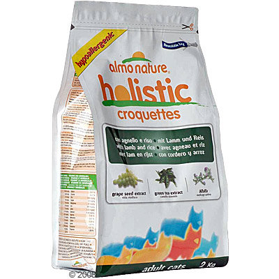 Croquettes pour chat Almo Nature Holistic, agneau & riz- 3 x 2 kg