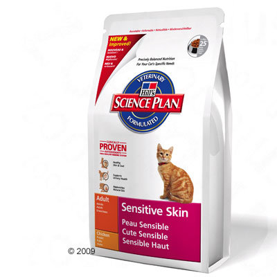 Croquettes Hill´s Feline Sensitive Skin Adult- 3 x 5 kg