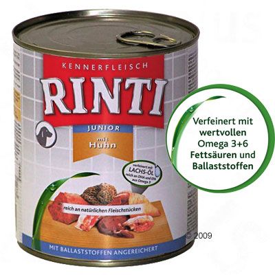 Rinti Pur Kennerfleisch Junior 6 x 800 g - Huhn