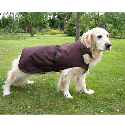Hunde Regenmantel Authentic Brown - Groesse 50 50 cm Rueckenlaenge