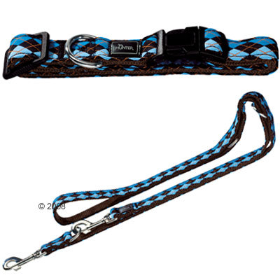 Lot Hunter Krazy Scotty : collier + laisse pour chien- lot collier taille S + laisse L 200 cm