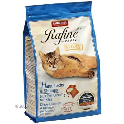 Croquettes Rafiné Cross, poulet, saumon & crevettes- 2 x 15 kg