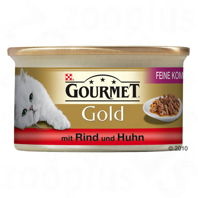Megapack Gourmet Gold Feine Komposition 24 x 85 g - Rind & Huhn