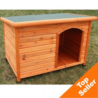 Flachdach-Hundehuette Woody - Groesse S B 85 x T 57 x H 58 cm