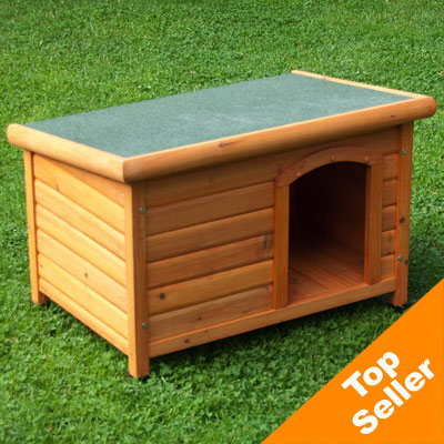 Niche pour chien Woody avec toit plat- taille L : L 116 x l 79 x H 82 cm