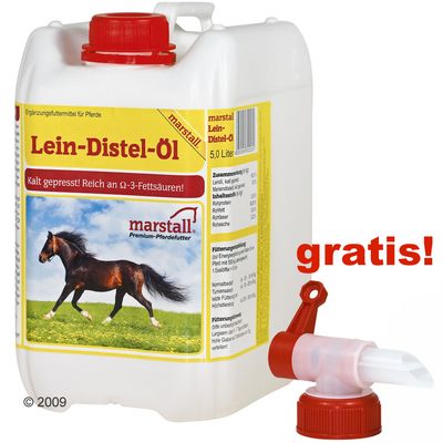 Marstall Lein-Distel-Oel - 5 Liter + Ausgusshahn gratis