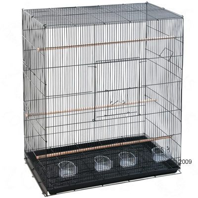 Vogelkaefig Finca Melodia - schwarz L 76 x B 45 x  H 90 cm