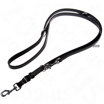 Laisse pour chien en cuir- L 200 x l 1,8 cm (noir)