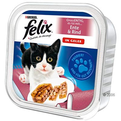 Megapack Felix hapjes in gelei 32 x 100 g - - zalm + schol