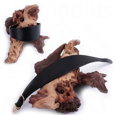 Collier en cuir pour lévrier Heim Classic- L 35 x l 4,4 cm