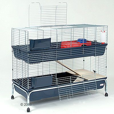 Essegi Small Pet Cage Baffy 2-storied - Base Dark Blue