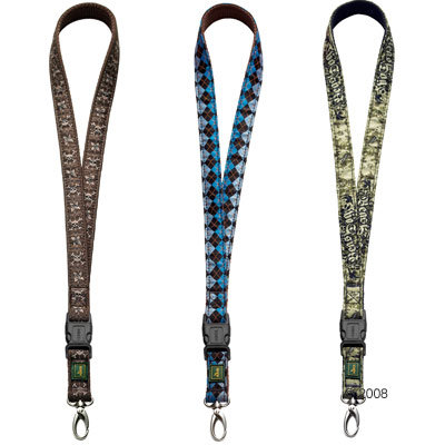 Porte-clés tours de cou Hunter Krazy- scotty (bleu avec motif à carreau)