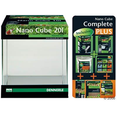 Nano Cube Complete PLUS 20 liter - - zwarte achterwandfolie
