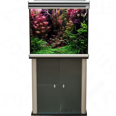 Ensemble aquarium/sous-meuble Aquatlantis kit Evasion 67x67 - noir