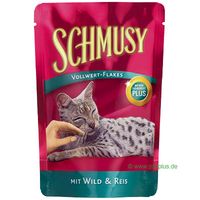 Schmusy Vollwert Flakes 20 x 100 g - - Pute & Reis