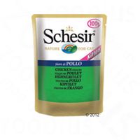 Schesir Kitten portiezakjes kattenvoer 6 x 100 g - - tonijn