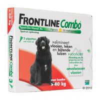  Frontline Combo voor honden XL - 40/60 kg - - 3 pipetten 