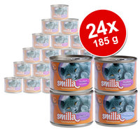 Smilla vispannetje Kattenvoer 24 x 185 g - - Gemengd pakket