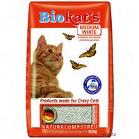 Biokats Medium White Katzenstreu - - 20 kg