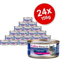 Feline Porta 21 - 24 x 156 g Voordeelpakket - - Tonijn met Zeewier