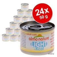 Voordeelpakket Almo Nature Light Kattenvoer 24 x 50 g - - Bonito tonijn