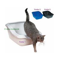  Trixie Cleany Cat kattenbak met rand - - licht grijs 