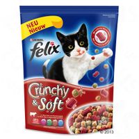 Felix Crunchy & Soft met Rund, Kip & Groenten Kattenvoer - - Voordeelpakket: 3 x 750g