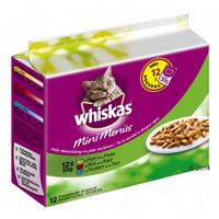 Whiskas Mini Menus Kattenvoer 12 x 50 g - - Kip, Kalkoen, Gevogelte in Saus