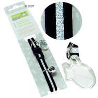 Hunter kattenhalsband Silver Velvet zwart