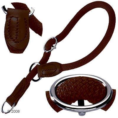 Collier de dressage pour chien Hunter Freestyle, marron- L 55 x l 1 cm