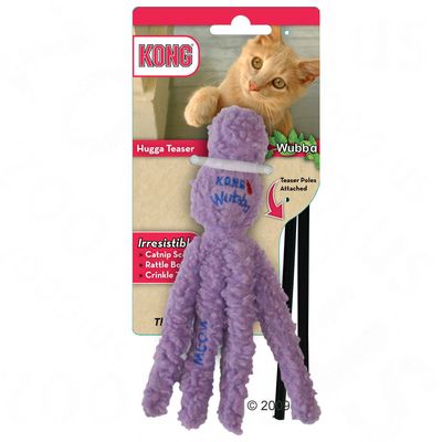 Kong Cat Hugga Wubba Spielangel – 1 Stueck, ca. 16,5 x 5 x 3,8 cm