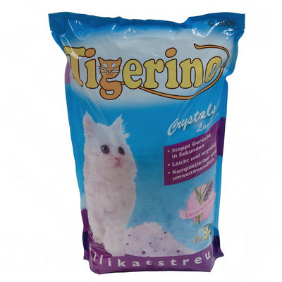 Litière pour chat Tigerino Crystals Lavande, senteur lavande- 5 l