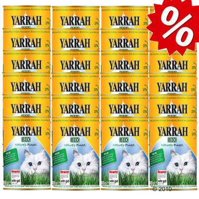 24 x 405 g Yarrah Bio Broeckchen im guenstigen Sparpaket - Huhn & Rind