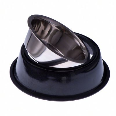 Pulverbeschichteter Edelstahlnapf schwarz - 0,18 l, Ø 18 cm