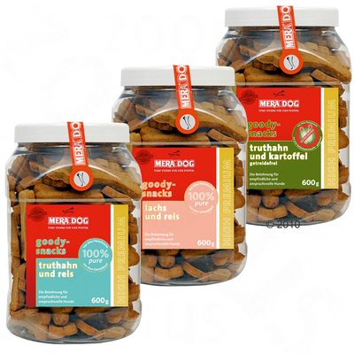 Mera Dog pure Goody Snacks 600 g - Truthahn & Kartoffel getreidefrei