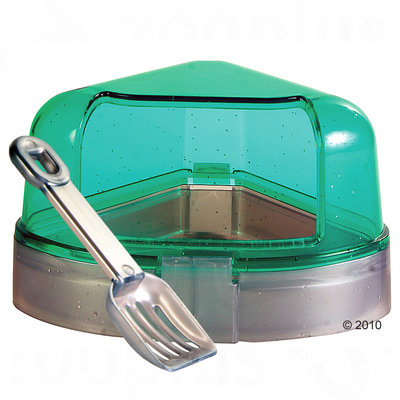 Maison de toilette d´angle couverte pour rongeur- L 14 