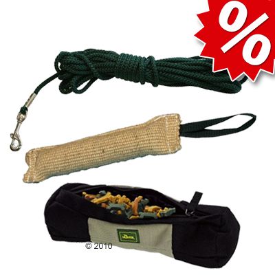 Produktbild: Apportier-Set  Feldleine + Beisswurst + Trainer Snack Dummy - 3-teilig